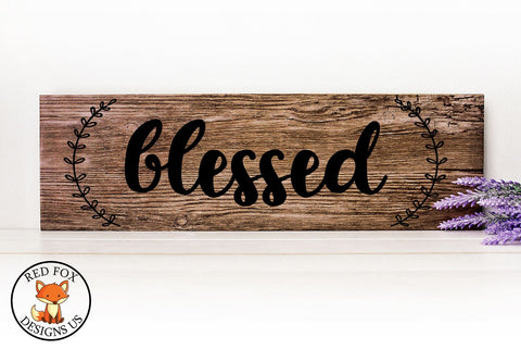 Blessed with Wreath SVG PNG DXF Cut File, Farmhouse svg SVG RedFoxDesignsUS 