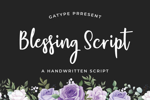 Blessing Script Font gatype 