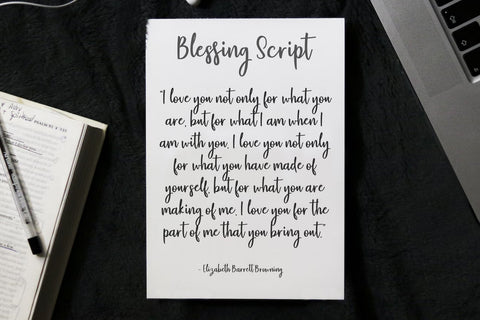 Blessing Script Font gatype 