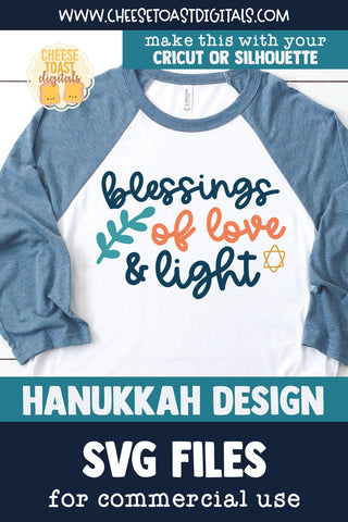 Blessings Of Love & Light | Hanukkah SVG SVG Cheese Toast Digitals 