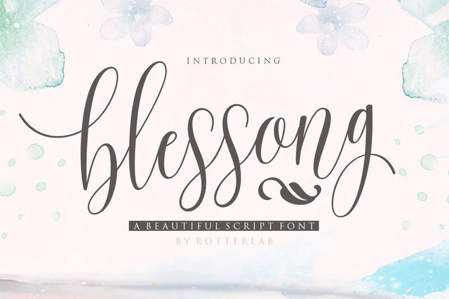blessong script Font Rotterlab studio 