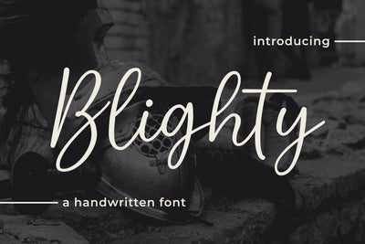 Blighty - a Handwritten Font Font nhfonts 
