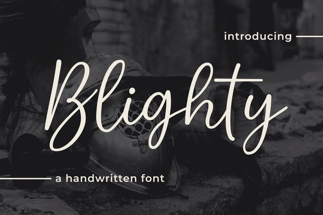 Blighty - a Handwritten Font Font nhfonts 