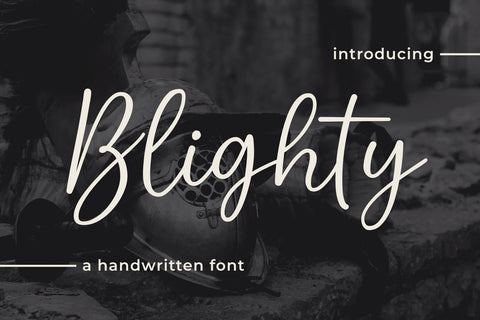 Blighty - a Handwritten Font Font nhfonts 
