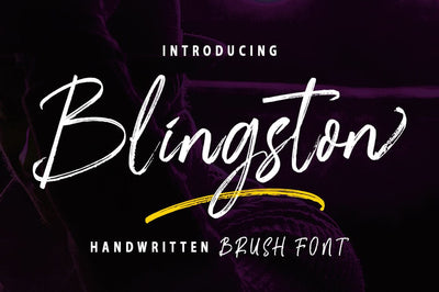 Blingston Brush Font Enterprise License Font muhammadzeky 