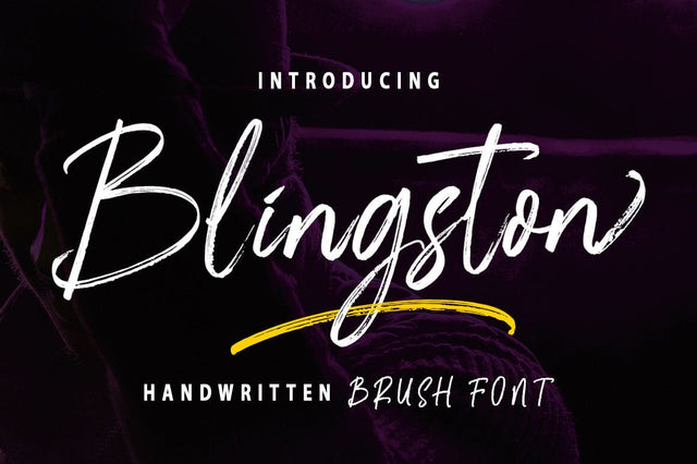 Blingston Brush Font Enterprise License Font muhammadzeky 