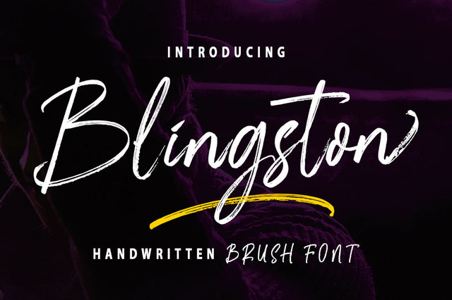 Blingston Brush Font Font muhammadzeky 