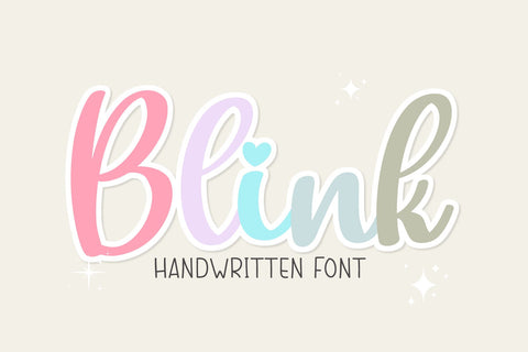 Blink - crafty fonts Font letterbeary 