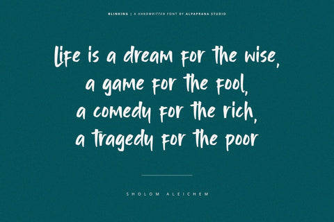 Blinking - Handwritten Font Font Alpaprana Studio 