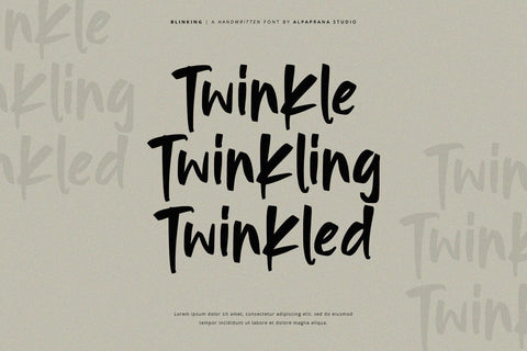 Blinking - Handwritten Font Font Alpaprana Studio 