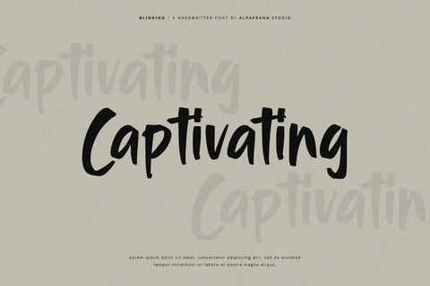 Blinking - Handwritten Font Font Alpaprana Studio 