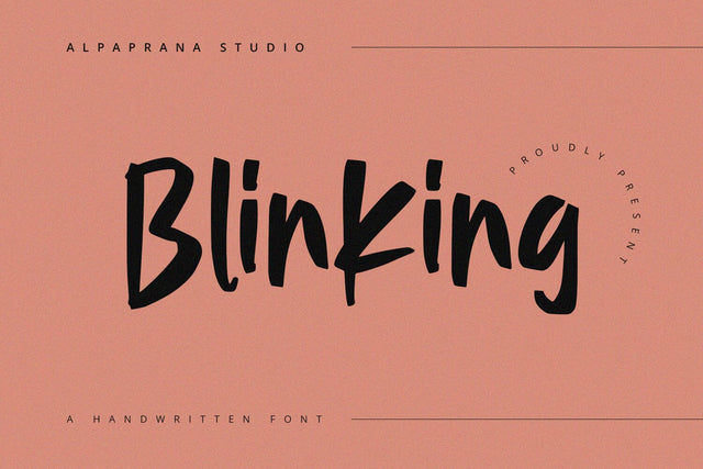 Blinking - Handwritten Font Font Alpaprana Studio 