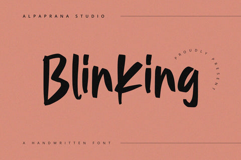 Blinking - Handwritten Font Font Alpaprana Studio 