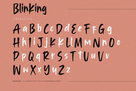 Blinking - Handwritten Font Font Alpaprana Studio 