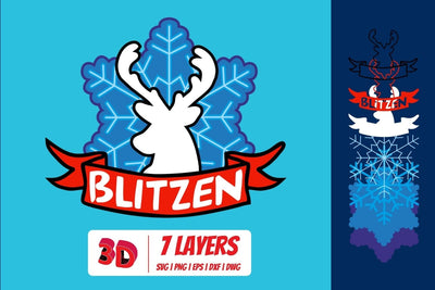 Blitzen 3D Layered SVG Cut File SVG SvgOcean 