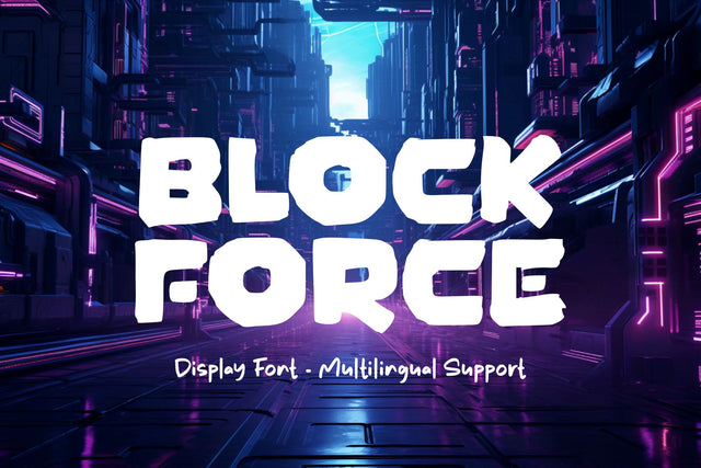 Block Force - Display Font Dumadistyle 