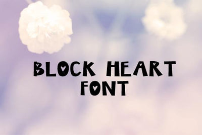 Block Heart Font Font Carina Gardner