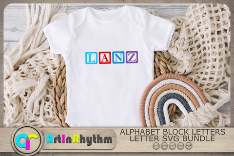 Block letters Svg, Block Alphabet Svg, Building Block Alphabet Svg, Baby Block Font Svg SVG Artinrhythm shop 