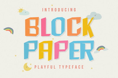 Block Paper - Playful Typeface Font Dumadistyle 