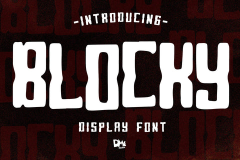 Blocky - Display Font Font Dm Letter Studio 