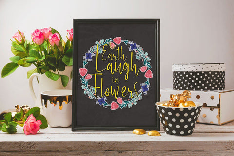 Bloem Garden - Handwritten Font with Watercolour Package Font Dm Letter Studio 