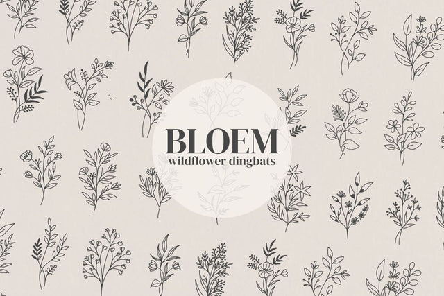 Bloem - Wildflower Dingbat Font Masyafi Studio 