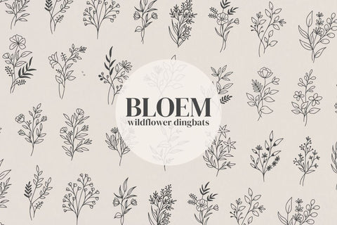 Bloem - Wildflower Dingbat Font Masyafi Studio 