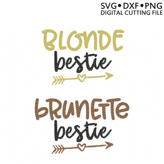 Blonde & Brunette Besties SVG So Fontsy Design Shop 