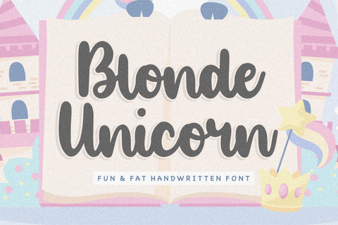 Blonde Unicorn Fun & Fat Handwritten Font Font Balpirick 