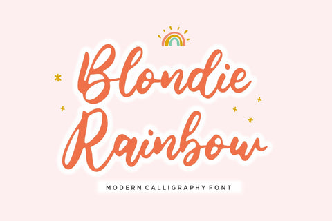 Blondie Rainbow Modern Calligraphy Font Font Balpirick 