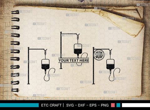 Blood Bag Monogram, Blood Bag Silhouette, Blood Bag SVG, Blood Svg, Bag Svg, Blood Donation Svg, SB00139 SVG ETC Craft 