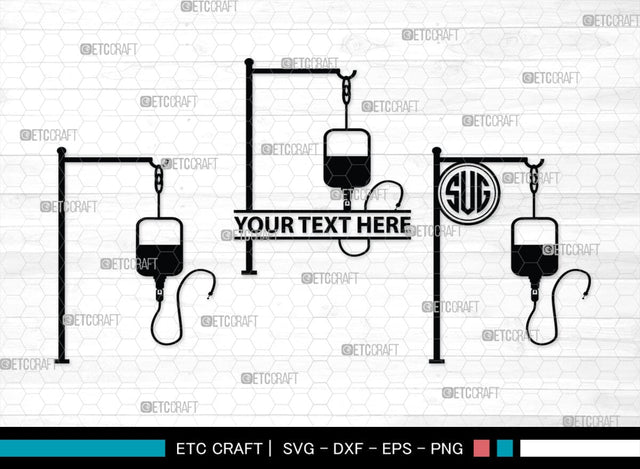 Blood Bag Monogram, Blood Bag Silhouette, Blood Bag SVG, Blood Svg, Bag Svg, Blood Donation Svg, SB00139 SVG ETC Craft 