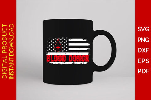 Blood Donor USA Flag SVG PNG PDF Cut File SVG Creativedesigntee 