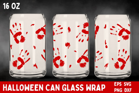Blood splatter libbey can glass wrap, 16oz halloween beer can svg Sublimation AnastasiyaArtDesign 