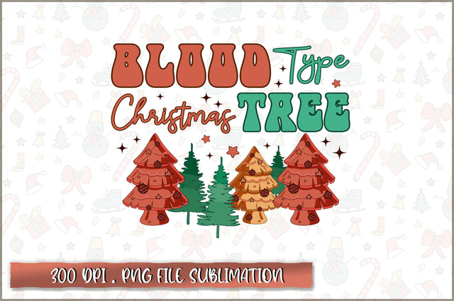 Blood type christmas tree Sublimation SVG Shetara Begum 