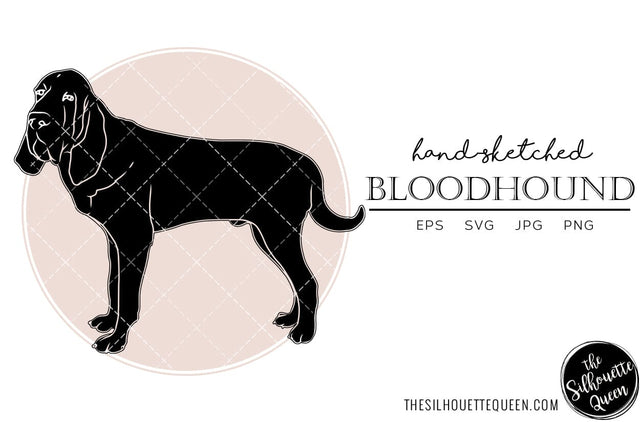 Bloodhound Sketch SVG Loveleen Kaur 