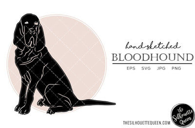 Bloodhound Sketch SVG Loveleen Kaur 