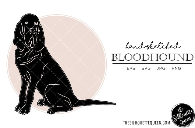 Bloodhound Sketch SVG Loveleen Kaur 