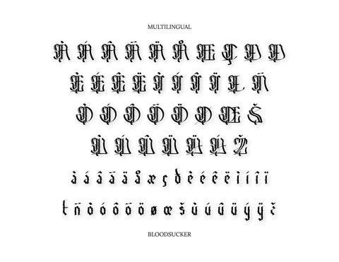 Bloodsucker Modern Blackletter Font inferno.studio3 