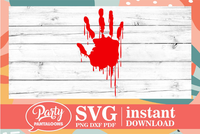 BLOODY HAND PRINT SVG | HALLOWEEN | HORROR SVG SVG Partypantaloons 