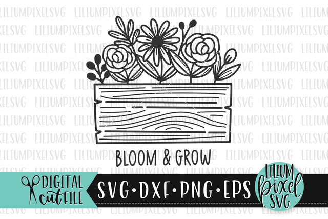 Bloom and Grow - Spring SVG SVG Lilium Pixel SVG 