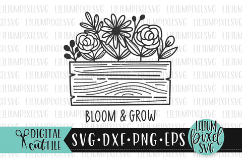 Bloom and Grow - Spring SVG SVG Lilium Pixel SVG 