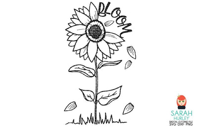 Bloom Sunflower SVG Sarah Hurley 