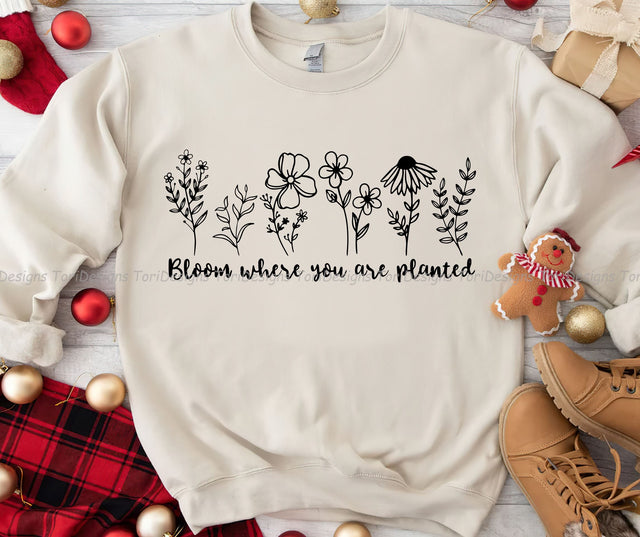 Bloom Where You are Planted Png, Boho Sublimation Png, Retro Flower Png, Boho Flowers Png, Boho Sublimation Download, Boho png designs Sublimation ToriDesigns 