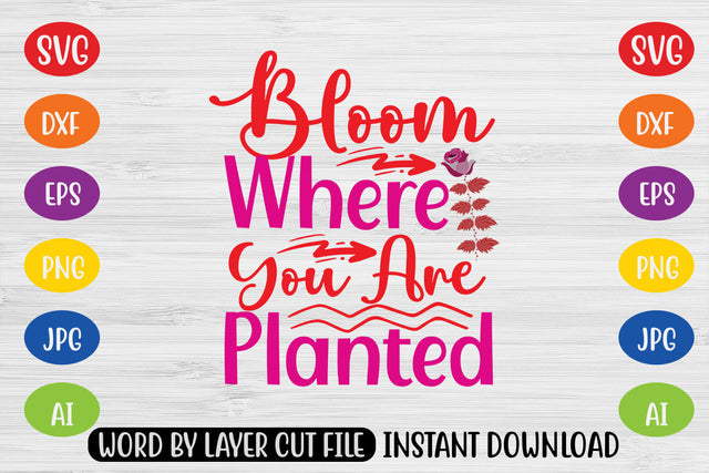 Bloom Where You Are Planted SVG CUT FILE SVG MStudio 