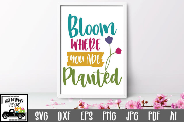 Bloom Where You Are Planted SVG Cut File SVG Old Market 