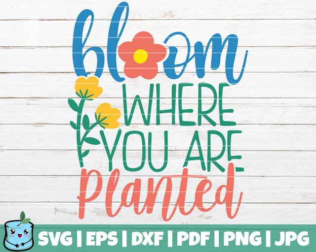 Bloom Where You Are Planted SVG MintyMarshmallows 