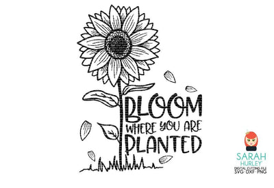 Bloom Where You Are Planted SVG Sarah Hurley 