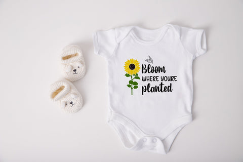 Bloom where you are planted svg, Sunflower Saying svg SVG SmmrDesign 
