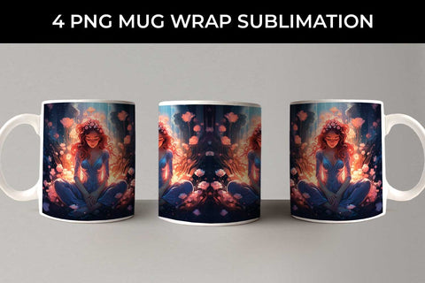 Blooming Serenity - Meditation Mug Wrap Bundle Sublimation Sintegra 